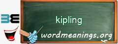 WordMeaning blackboard for kipling